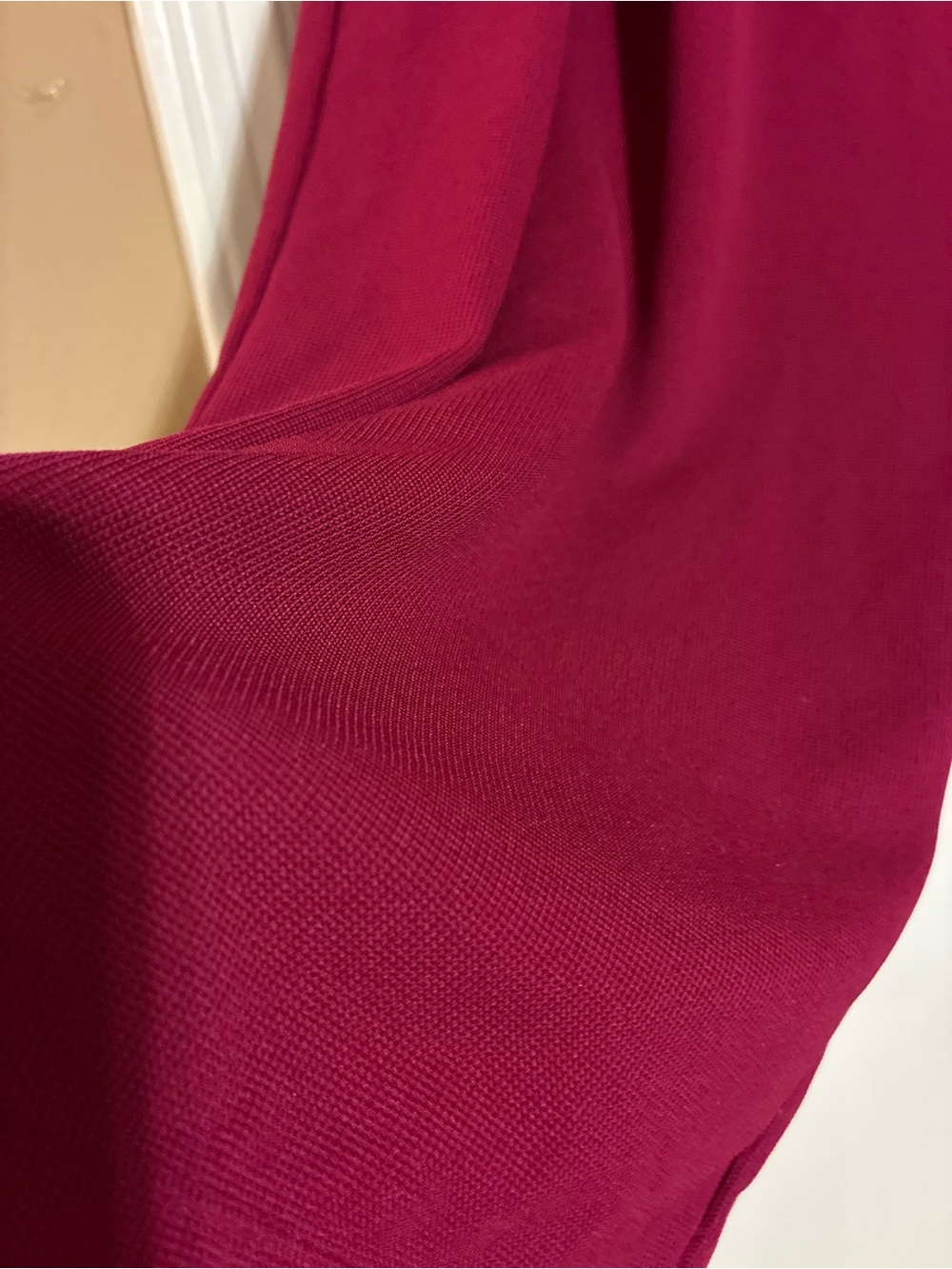 HALARA Wide-Leg High-Waist Pants in Deep Berry - Picture 3 of 5